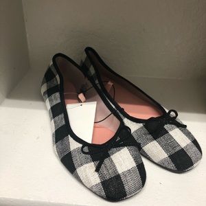 Black and White Buffalo Plaid Flats